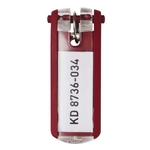 Durable Schlüsselanhänger KEY CLIP - rot - Beutel mit 6 Stück