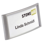 Durable Namensschild CLASSIC 34 x 74 mm mit Magnet, silber