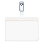 Durable Namensschild mit drehbarem Clip, transparent, 90 x 60 mm, 25 Stück
