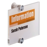 Durable Türschild CRYSTAL SIGN, 148 x 105 mm, transparent