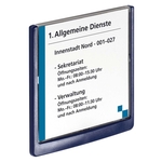 Durable Türschild CLICK SIGN, Rahmen dunkelblau, 149 x 148,5 mm, transparent