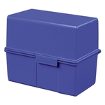 HAN Karteibox DIN A6 quer, für 400 Karten mit Stahlscharnier, blau