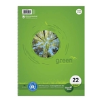 Ursus Green Collegeblock - A4, 80 Blatt, 70g/qm, 5 mm, kariert