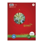 Ursus Green Collegeblock - LIN28, A4, 160 Blatt, 70g/qm, 5mm kariert, mit Randlinie