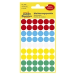 Avery Zweckform® 3088 Markierungspunkte, Ø 12 mm, 5 Blatt/270 Etiketten, farbig sortiert