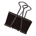 Q-Connect Foldback-Klammern - 41 mm, Klemmvolumen 19 mm, schwarz, 10 Stück