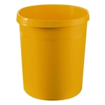 HAN Papierkorb GRIP, 18 Liter, rund, 2 Griffmulden, extra stabil, gelb