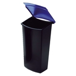 HAN Abfalleinsatz MONDO mit Deckel, 3 Liter, schwarz-blau