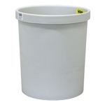 MM Metzger Mendle Sicherheitspapierkorb, 18 Liter - hellgrau, Ø min/max: 250/290 / 330 mm hoch