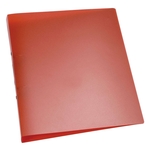 Q-Connect Ringbuch transparent - A4, 2-Ring, Ring-Ø 25 mm, rot-transparent