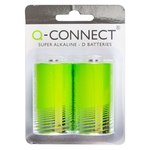 Q-Connect Super Alkaline Batterien - Mono/LR20/D, 1,5V
