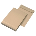 mayer-network Faltentaschen B4, ohne Fenster, mit 40 mm-Falte und Klotzboden, 140 g/qm, braun, 100 Stück