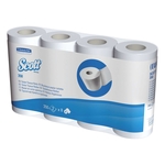 Scott® Kleinrollen Toilet Tissue - 2-lagig, Mikroprägung, hochweiß, Rolle mit 350 Blatt, 8 Rollen pro Pack