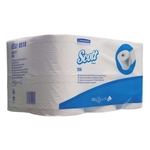 Scott® Kleinrollen Toilet Tissue - 3-lagig, geprägt, hochweiß, Rolle mit 350 Blatt, 6 Rollen pro Pack