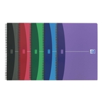 Oxford Office Spiralbuch - A4, 5 mm kariert, 90 Blatt, sortiert