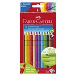 Faber-Castell Buntstift Jumbo GRIP - 12 Farben sortiert und Spitzer, Kartonetui