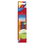 Faber-Castell Buntstift Colour GRIP - 6 Farben sortiert, Kartonetui