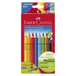 Faber-Castell Buntstift Jumbo GRIP - 8 Farben, Namensfeld- und Bleistift im Promotionetui