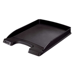 Leitz 5237 Briefkorb Flach Plus, A4, extra flach, Polystrol, schwarz