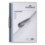 Durable Klemm-Mappe DURASWING® - A4, transparent/graphit