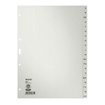 Leitz 4300 Register - A - Z, Papier, A4, 30 cm hoch, 20 Blatt, grau