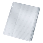 Leitz 1281 Zahlenregister - 1-31, PP, A4 Überbreite, 31 Blatt, grau