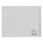 Durable Register - A - Z, PP, grau, A4 halbe Höhe, 20 Blatt