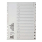 Pagna® Zahlenregister - 1 - 12, Karton, A4, 12 Blatt, weiß