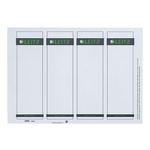 Leitz 1680 PC-beschriftbare Rückenschilder zum Einstecken - Karton, kurz/breit, 100 Stück, lichtgrau