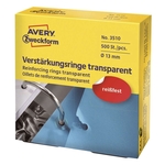 Avery Zweckform® 3510 Verstärkungsringe, Ø 13 mm, 500 Stück/500 Etiketten, transparent