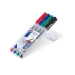 Staedtler® Feinschreiber Universalstift Lumocolor non-permanent, F, STAEDTLER Box mit 4 Farben