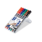 Staedtler® Feinschreiber Universalstift Lumocolor permanent, M, STAEDTLER Box mit 6 Farben