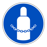 Gebotszeichen "Gasflasche sichern" DIN EN ISO 7010, M046