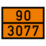Warntafel 90 3077, orange, Stahlblech reflektierend mit Halter, 400 x 300 mm
