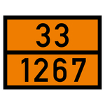 Warntafel 33 1267, orange, 400 x 300 mm in verschiedenen Materialien