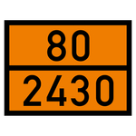 Warntafel 80 2430, orange, 400 x 300 mm in verschiedenen Materialien