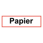 Hinweisschild "Papier" Folie selbstklebend 400 x 120 mm