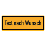 Warnschild "Text nach Wunsch" Folie 210 x 74 mm