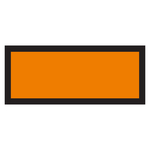 Warntafel blanko, orange, 300 x 120 mm in verschiedenen Materialien