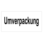 Verpackungskennzeichen Umverpackung, Weiß, Haftpapier, 100 x 50 mm, 500 Stück/Rolle