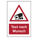 Kombischild Videoüberwachung "mit Wunschtext" Aluminium 300 x 200 mm