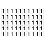 selbstklebende Ziffern "1" schwarz, 260 x 165 mm