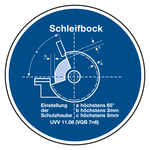 Gebotszeichen "Schleifbock" praxisbewährt Aluminium Ø 200 mm