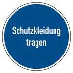 Gebotszeichen "Schutzkleidung tragen" Aluminium Ø 200 mm