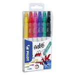 Pilot Faserstift FriXion Colors, 0,4 mm, 6 Farben im Etui