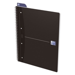 Oxford Office Collegeblock - A4+, 2 in 1 kariert/liniert, 70 Blatt, schwarz