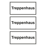 Türhinweisschild "Treppenhaus", Folie selbstklebend, 100 x 50 mm, 3 Stück/Bogen