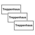 Türhinweisschild "Treppenhaus" 3er Pack Folie selbstklebend