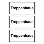Türhinweisschild "Treppenhaus" Folie selbstklebend 200 x 100 mm 3 Stück/Bogen