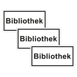 Türhinweisschild "Bibliothek" 3er Pack Folie selbstklebend 100 x 50 mm